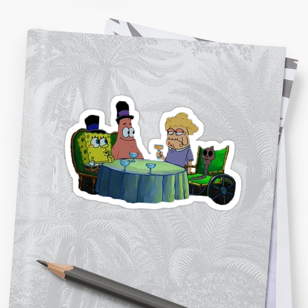 "Spongebob has dinner with Chocolate Lady" Stickers by ...