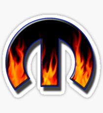 M with Flames Sticker