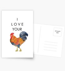 I Love Your Cock Painting Postcards