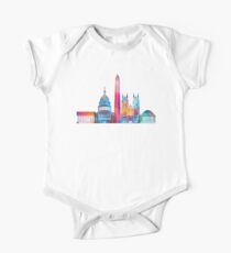 Washington DC landmarks watercolor poster One Piece - Short Sleeve