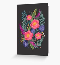 Night Blossom art print Greeting Card