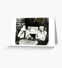 Confusion through the window Greeting Card