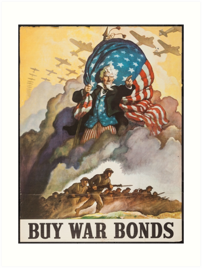 Buy War Bonds Classic World War 2 Propaganda Poster Art Prints By