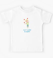 Don`T Worry Be Happy Funny Boy Kids Tee