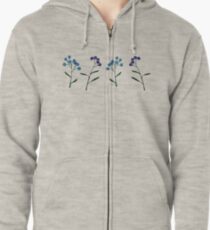 Forget-Me-Nots Zipped Hoodie