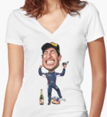 Daniel Ricciardo 2017 Women's Fitted V-Neck T-Shirt