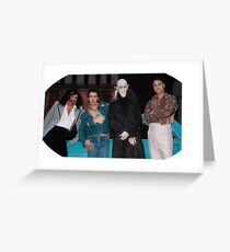 Tarjeta de felicitación Qué hacemos en la foto de grupo de las sombras