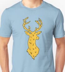 orange on blue deer Unisex T-Shirt