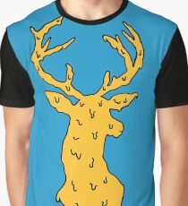 orange on blue deer Graphic T-Shirt