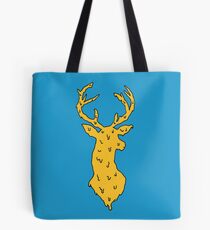 orange on blue deer Tote Bag