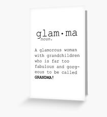 Grandma Definition,Gift for Nana, Gift for Grandma, Grandma's Birthday Gift,Burlap Print,Personalized Gift for Grandma Greeting Card