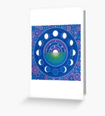 Tarjeta de felicitación Moon Phase Mandala