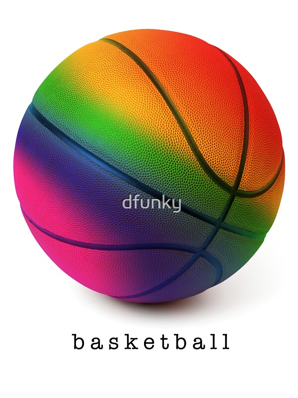 "Rainbow Basketball" Stickers by dfunky Redbubble