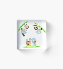 Rick and Morty vs Rick and Morty Acrylic Block
