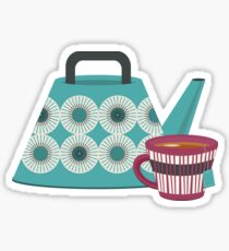 Mid-Century Modern Teezeit Sticker