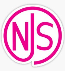 NJS stamp (pink print) Sticker