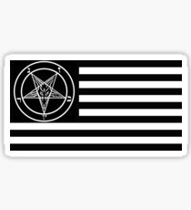 Satanic American Flag Sticker