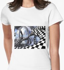 optical art Women's Fitted T-Shirt