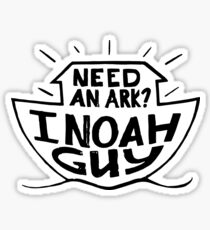 Need and Ark I Noah Guy Funny Christian Humor Sticker