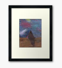 Darth Vader galaxy Framed Print