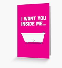 Character Building - Valentines - Bathtub - Inside Me Greeting Card