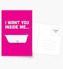 Character Building - Valentines - Bathtub - Inside Me Postcards