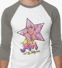 Jem and the Holograms Star Cute Kawaii 80's 1980's Retro Men's Baseball ¾ T-Shirt