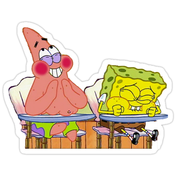 Spongebob And Patrick Stickers By Megan Carney Redbubble