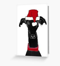 greyhound xmas Greeting Card