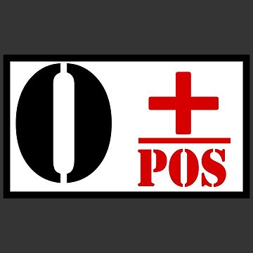 Blood Type O Positive Tag Sticker for Sale by Cestus