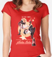 Nuka-Cola pin-up Women's Fitted Scoop T-Shirt