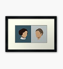Leia Organa Mirrored Framed Print