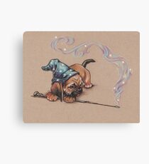 Puggle Magician (not muggle magician) Canvas Print