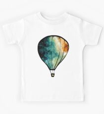 Watercolor Stars, Galaxy and Air Balloons Kids Tee