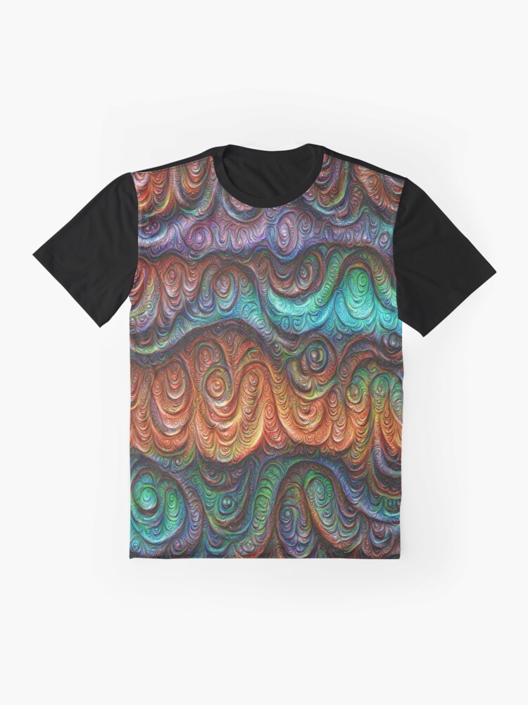 Alternate view of Frozen forest liquid lines and waves #DeepDream Graphic T-Shirt