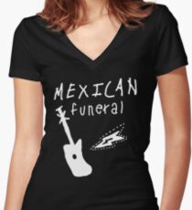 Mexican funeral Dirk Gently band shirt design Women's Fitted V-Neck T-Shirt