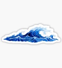 Watercolor storm waves Sticker