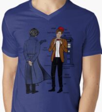 Sherlock meets the Doctor Men's V-Neck T-Shirt