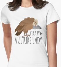 Crazy Vulture Lady Women's Fitted T-Shirt
