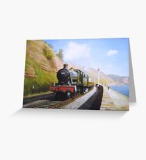 On the sea wall at Dawlish Greeting Card