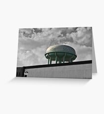 Water Tower or a UFO Greeting Card
