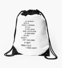 Blue Once Upon a Time Mneumonic Drawstring Bag
