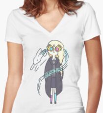 Luna Women's Fitted V-Neck T-Shirt