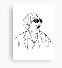 Back To The Future Doc Emmett Brown Sketch Canvas Print
