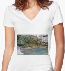 Well Campdevanol River Women's Fitted V-Neck T-Shirt