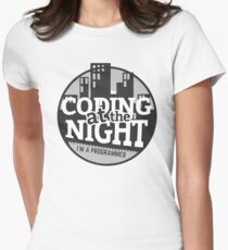 Coding At The Night Women's Fitted T-Shirt