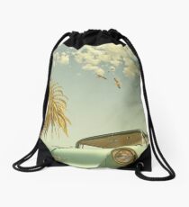 Having Fun, Wish You Were Here Drawstring Bag
