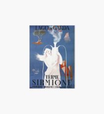 Vintage 1920s Sirmione Lake Garda Italian travel ad Art Board