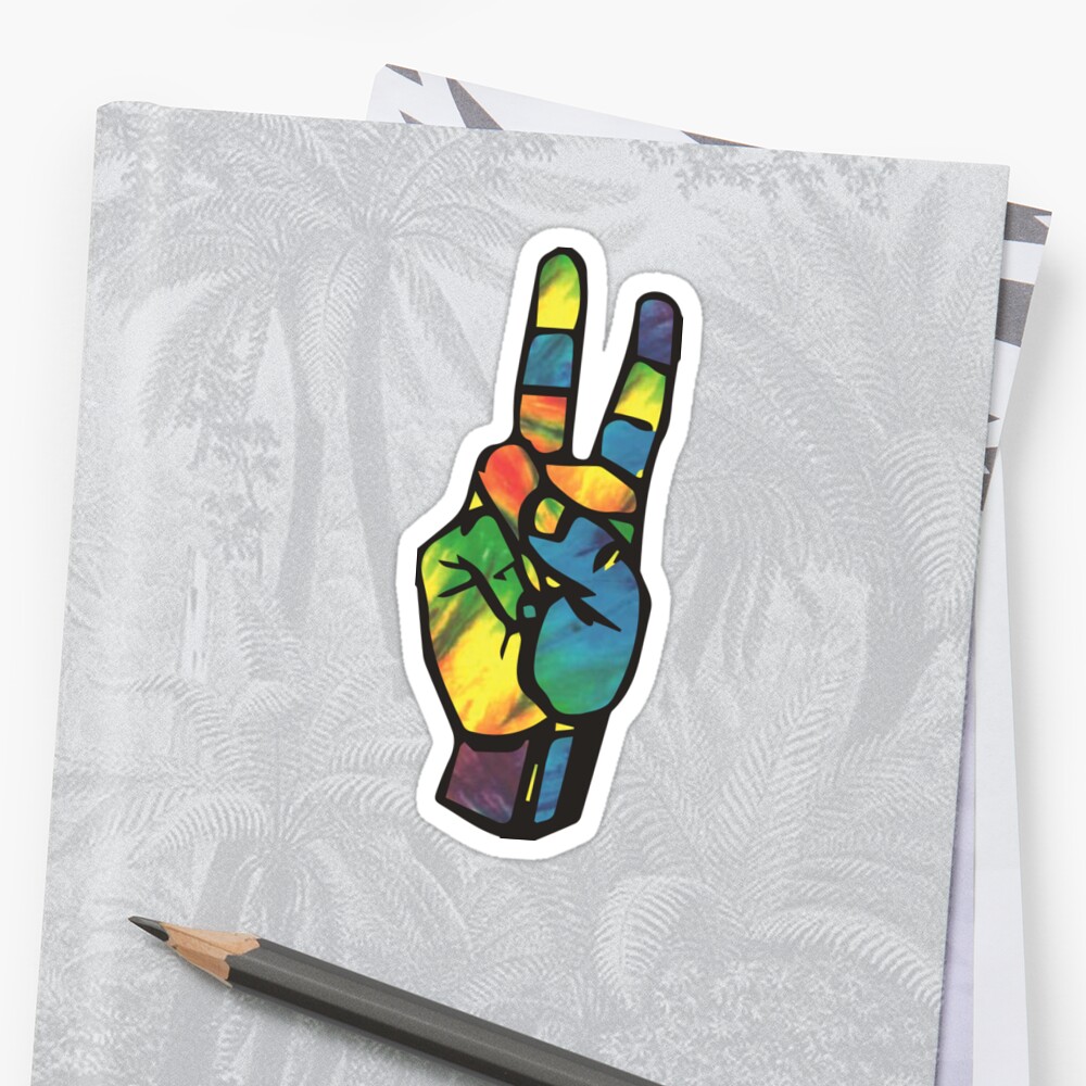 Peace Sign Sticker By Jordansaufley Redbubble