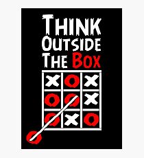 Think Outside the Box - X O games Fun by Aariv Photographic Print